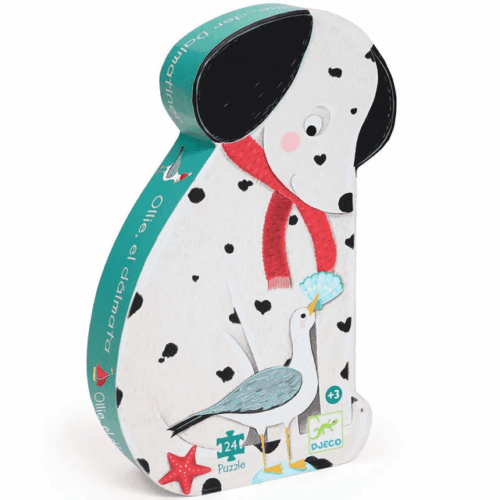 djeco silhouette puzzel ollie de dalmatiër 24 stuks +3