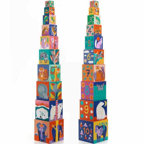 djeco stapelblokken wilde dieren +12m