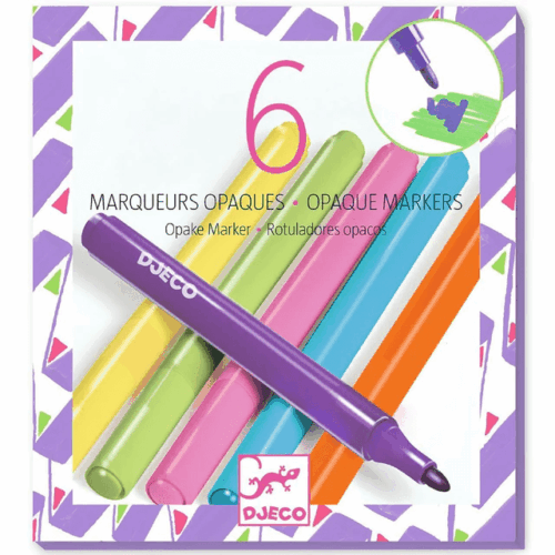 djeco street art markeerstiften opaque 6 stuks