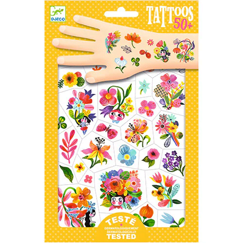 djeco tattoos aquarel bloemen