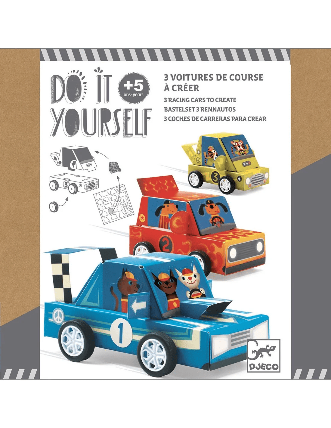 djeco diy knutselset auto's grand prix