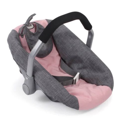 poppenautozitje grijs/lichtroze