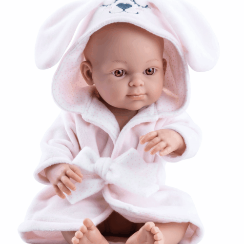 pop mini pikolines meisje in badjas