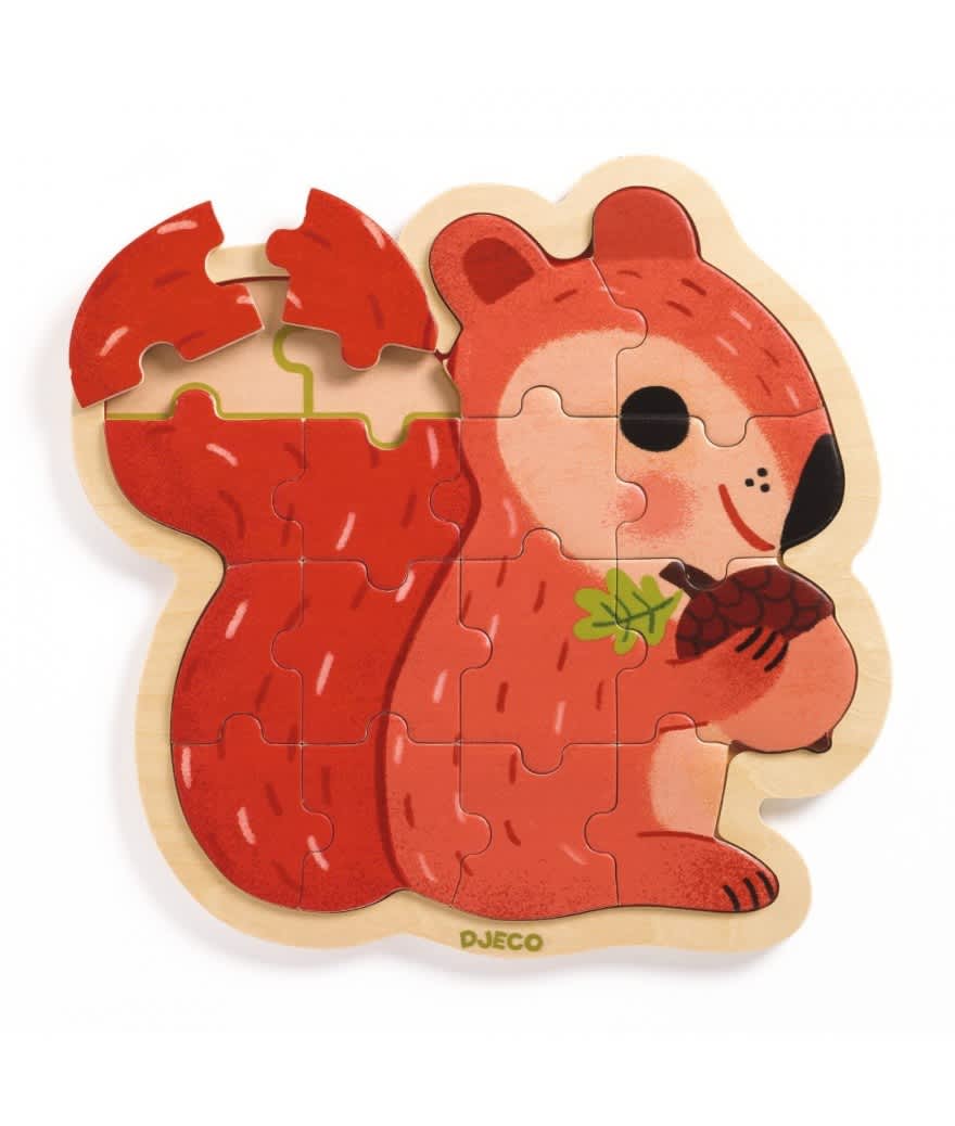 puzzel eekhoorn met noot