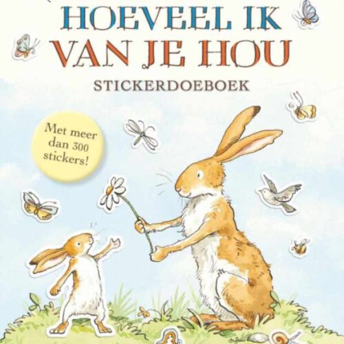 raad eens hoeveel ik van je hou sticker doeboek