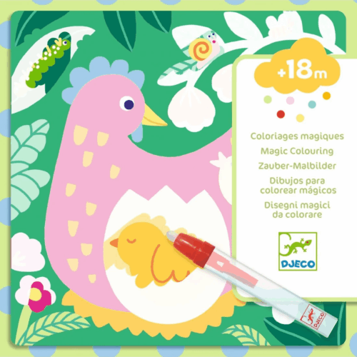 djeco magisch kleuren babydieren uit de tuin +18m
