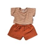 kledingset sam caramel stripes