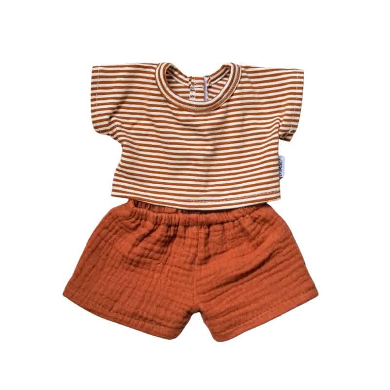 kledingset sam caramel stripes