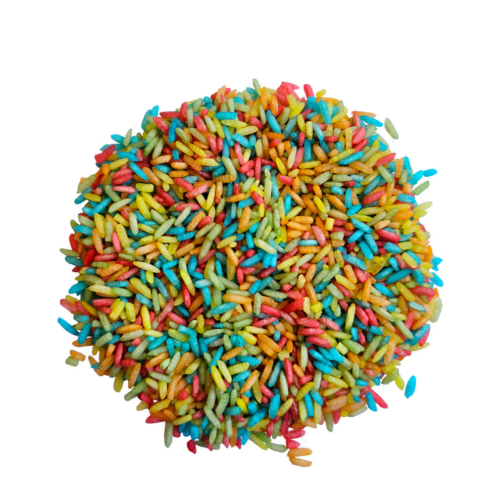 grennn speelrijst regenboog mix 750gr