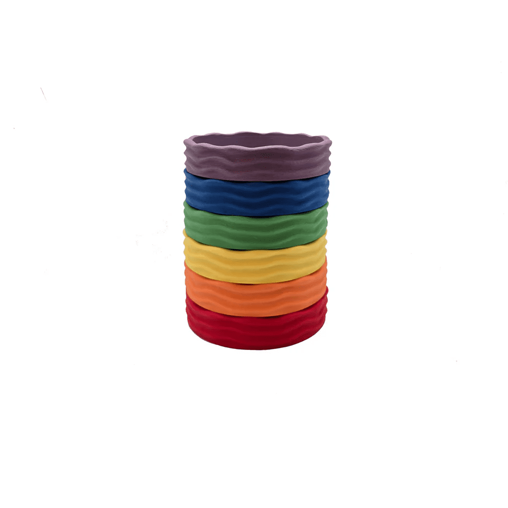 grennn speelbakjes set wave regenboog 6st