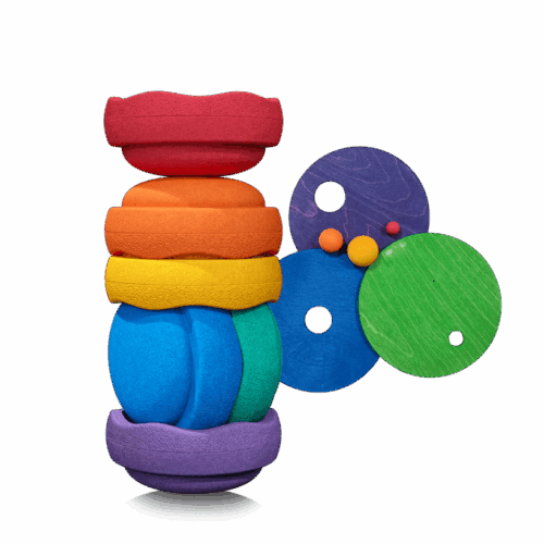 grimms x stapelstein® set rolling discs cool classic