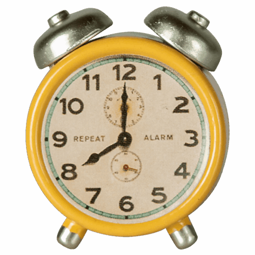 maileg alarm clock, mouse yellow