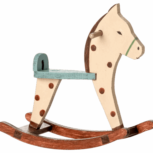 maileg rocking horse, mouse spotted