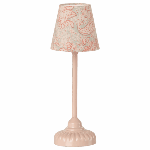 maileg vintage floor lamp with light, mouse powder