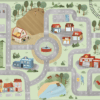 mats en joy speelkleed village 110x170cm