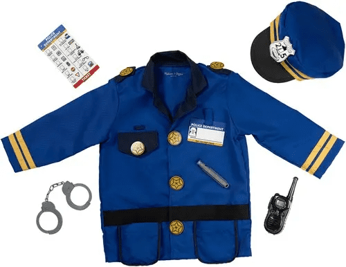 melissa and doug police officer costume 3 6 jaar