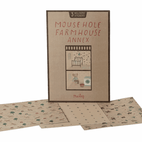 maileg wallpaper mouse hole farmhouse annex