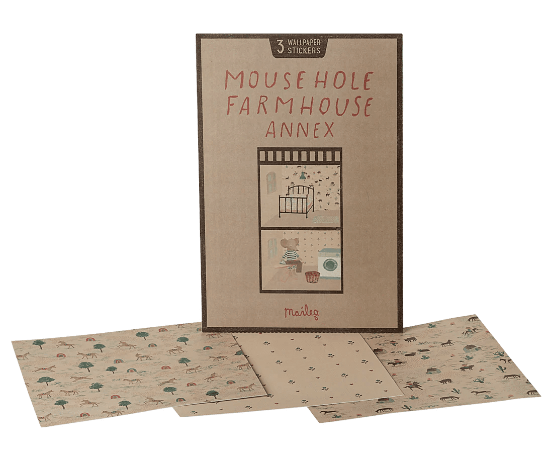maileg wallpaper mouse hole farmhouse annex