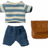 maileg clothes and bag, big brother mouse brown