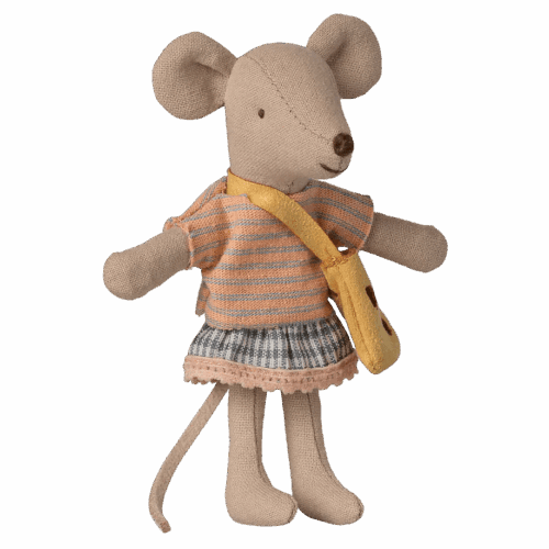 maileg little sister mouse with bag