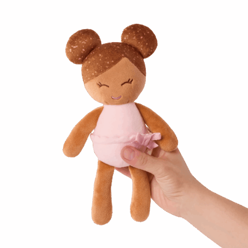 lullababy small plush bath brown hair girl doll