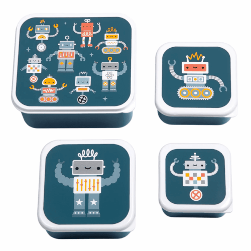 lunch en snack box set – robots