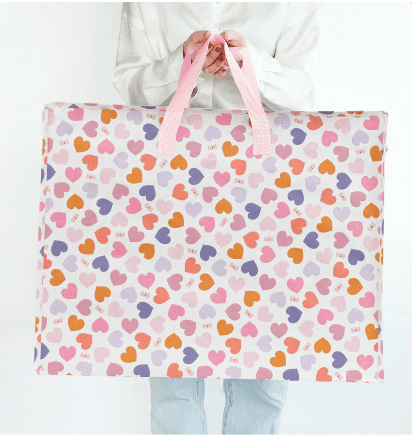 xl opbergtas, jumbo bag hartjes