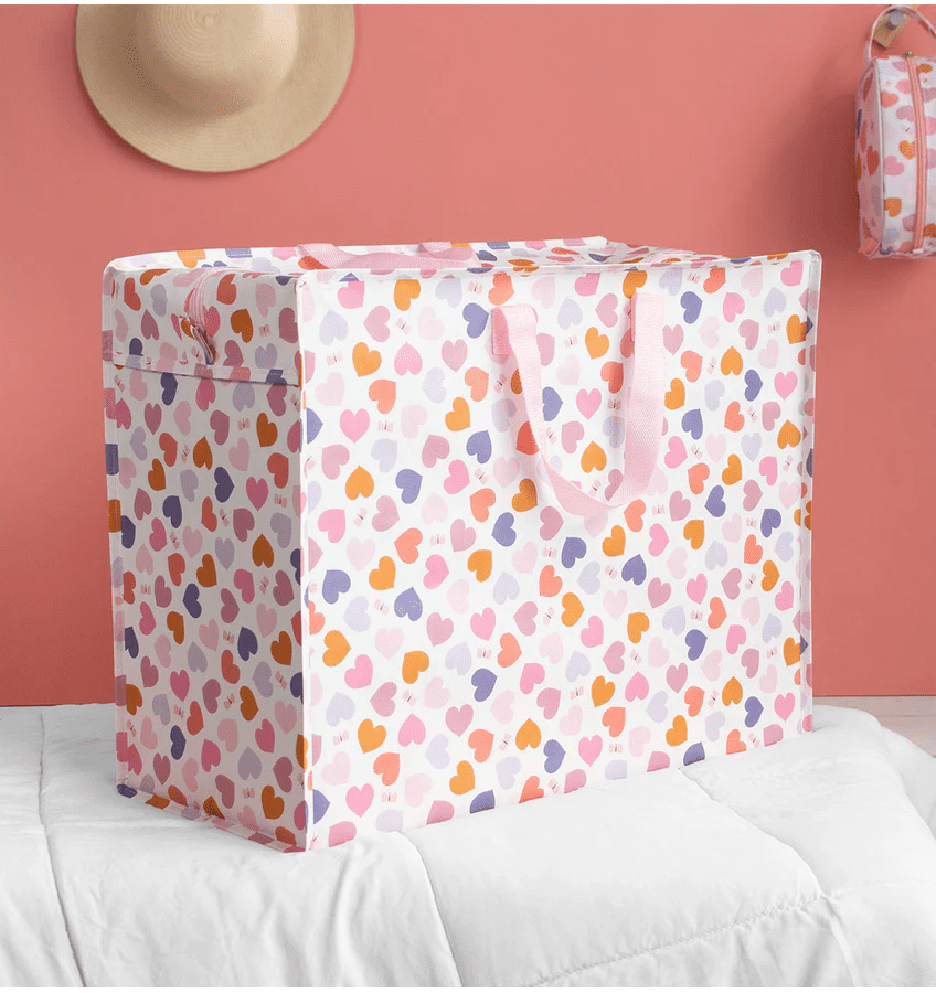 xl opbergtas, jumbo bag hartjes