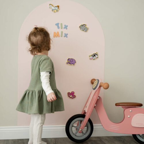 tix en mix magnetische muursticker magneetbord pink sweetness + 2 krijtjes