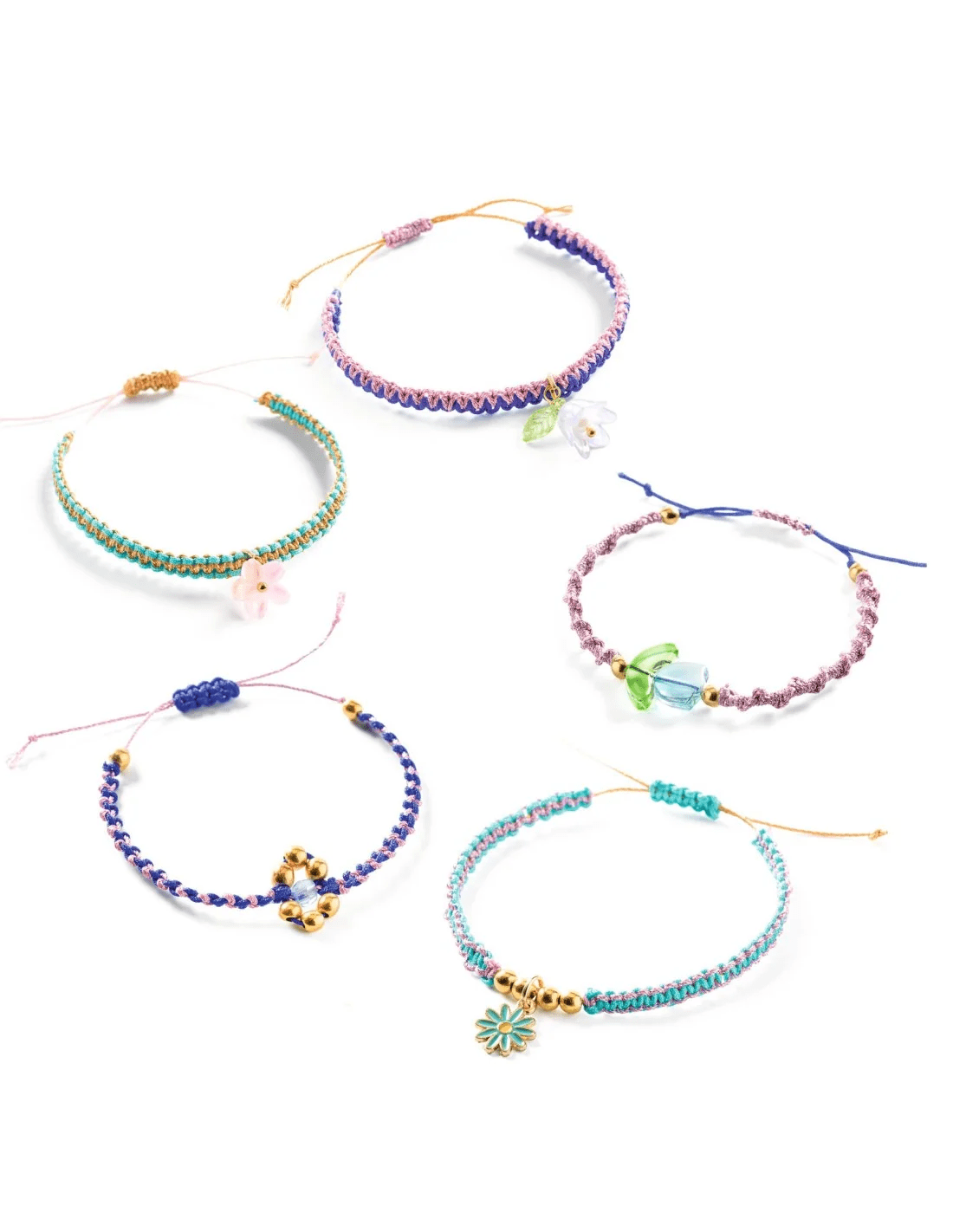 djeco diy macrame armbanden blauw 8 13 jaar
