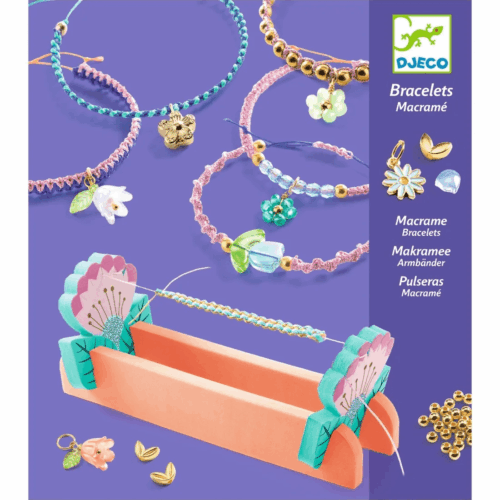 djeco diy macrame armbanden blauw 8 13 jaar