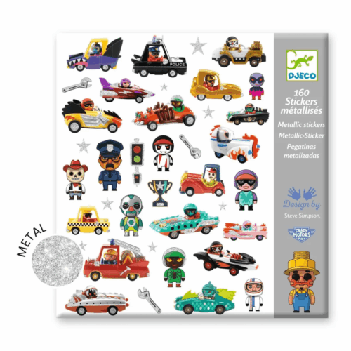 metallic stickers crazy motors