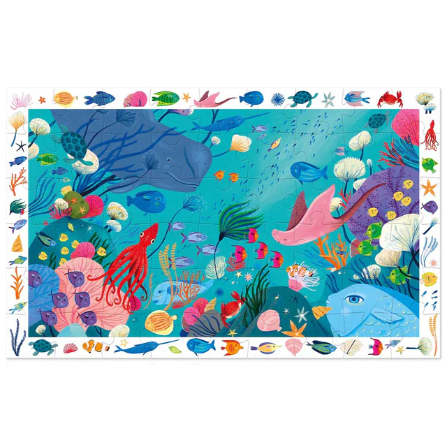 djeco observation puzzle aquatisch 54 stuks 4+