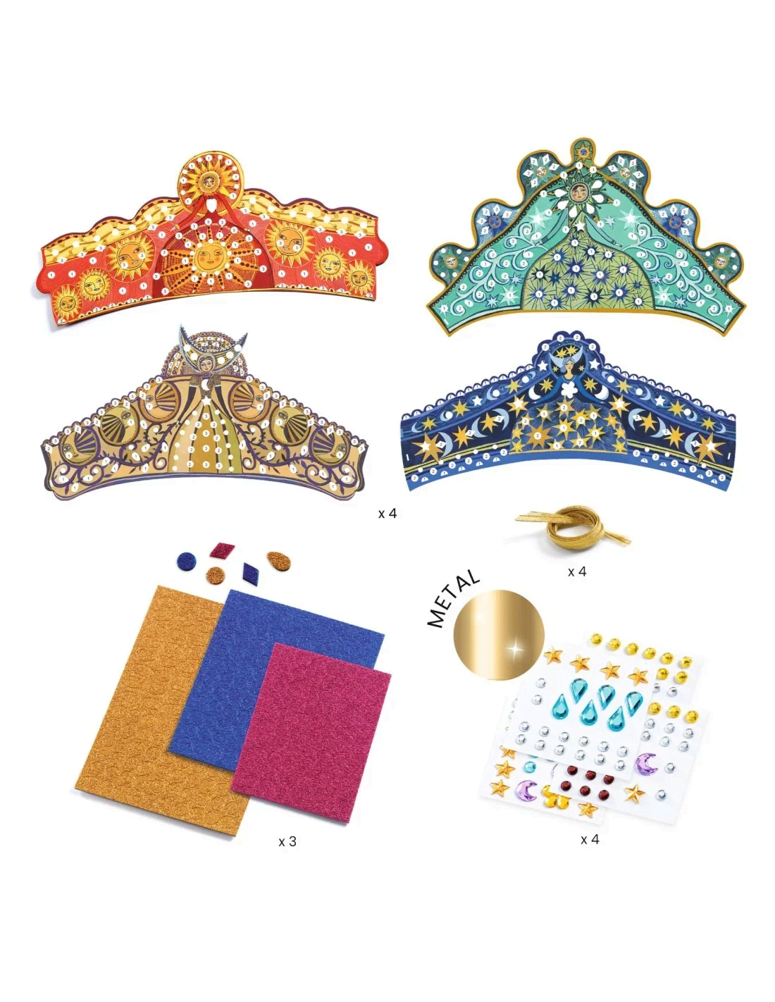 djeco diy kroontjes versieren tovenares diadeem