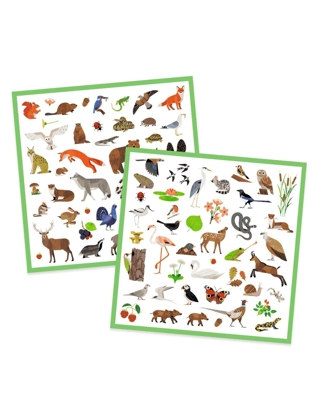 papieren stickers fauna