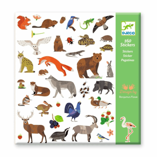 papieren stickers fauna