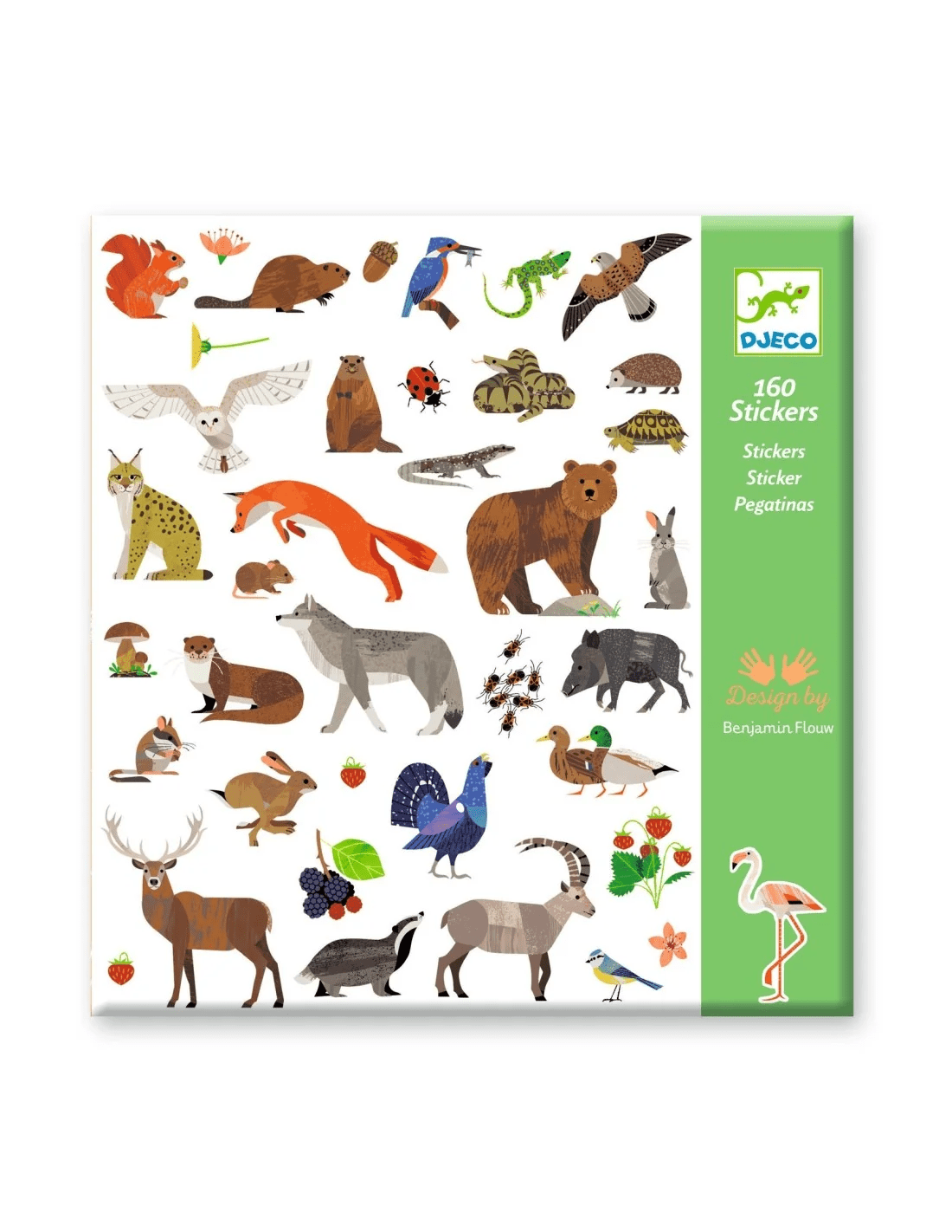 papieren stickers fauna