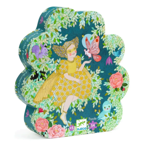 djeco silhouette puzzel flora's boom 54pcs +5