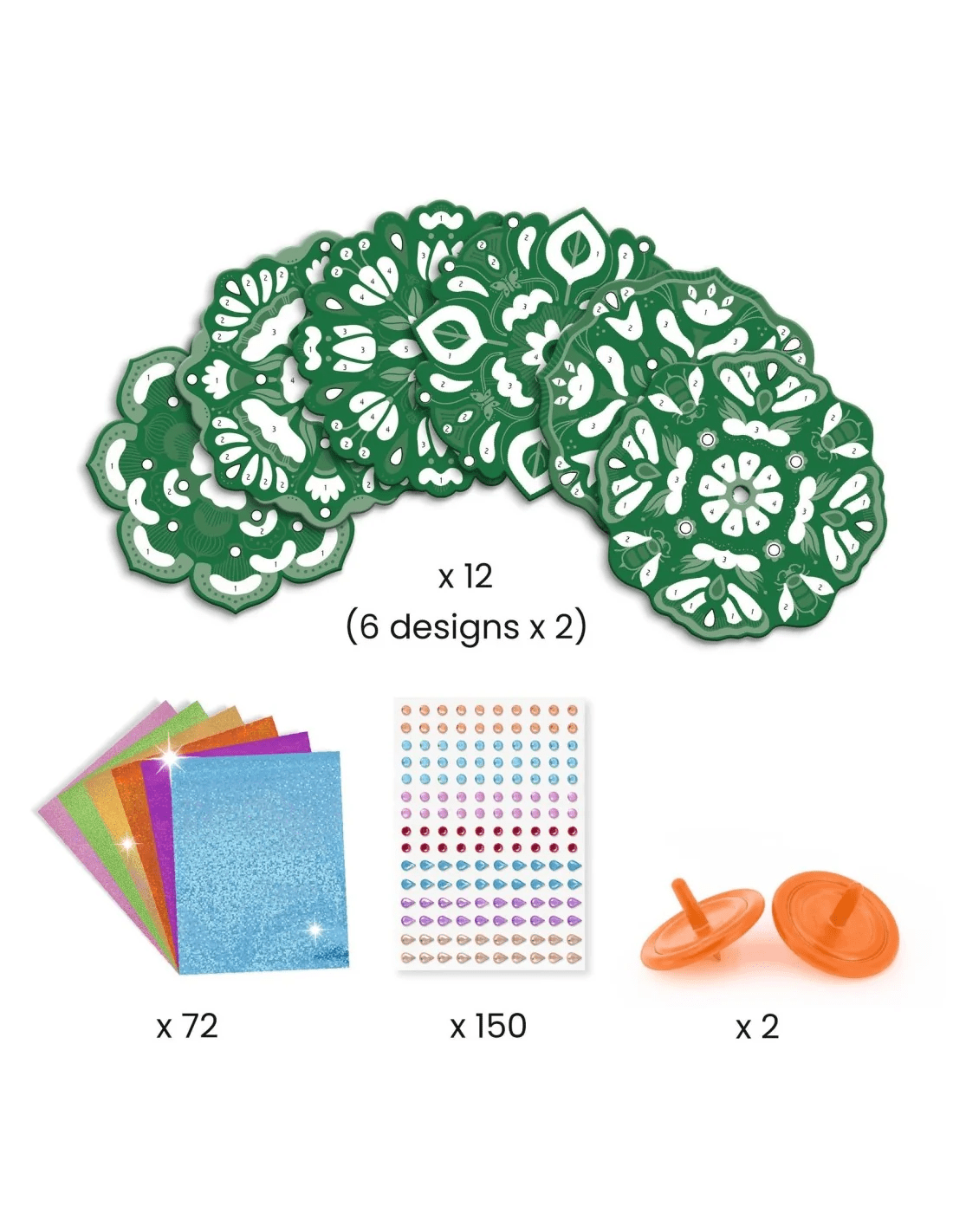 diy knutselset tollen flower power +6 jaar