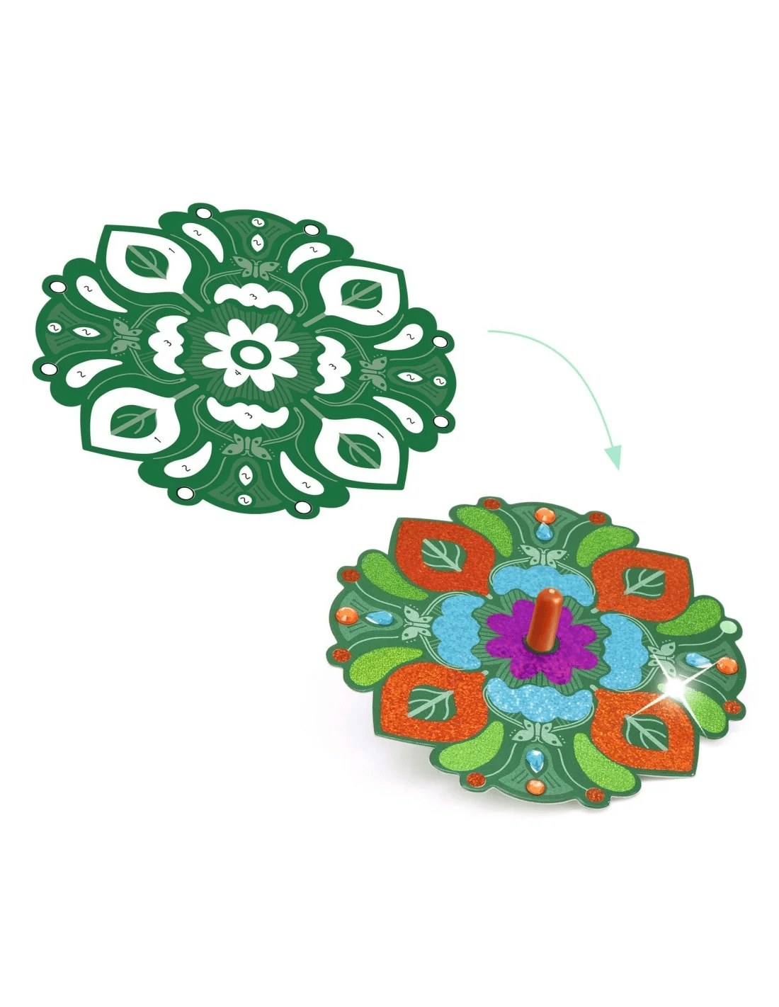 diy knutselset tollen flower power +6 jaar