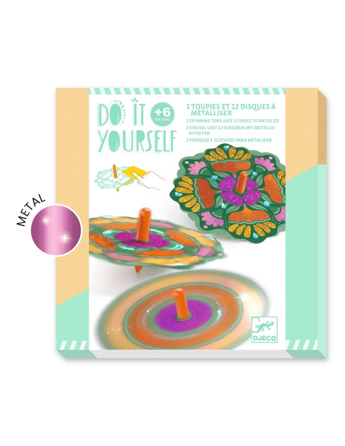 diy knutselset tollen flower power +6 jaar