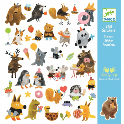 papieren stickers fluffy friends
