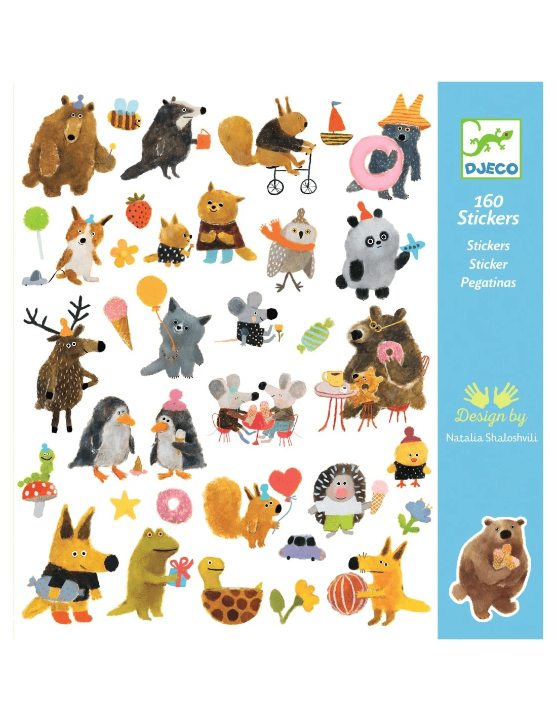papieren stickers fluffy friends