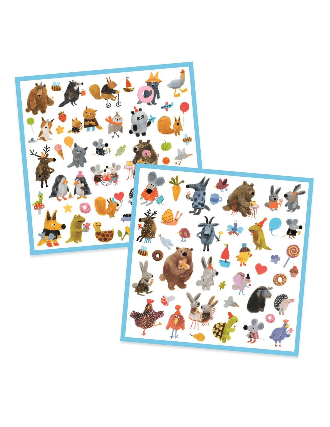 papieren stickers fluffy friends