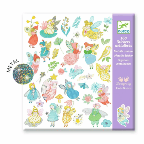 djeco metallic stickers glinsterende feeën 4 7 jaar