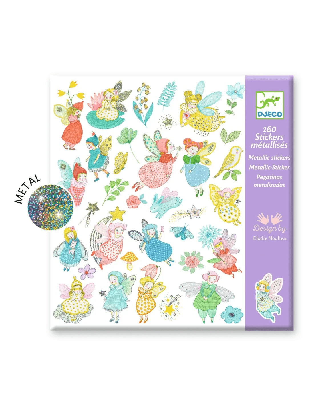 djeco metallic stickers glinsterende feeën 4 7 jaar