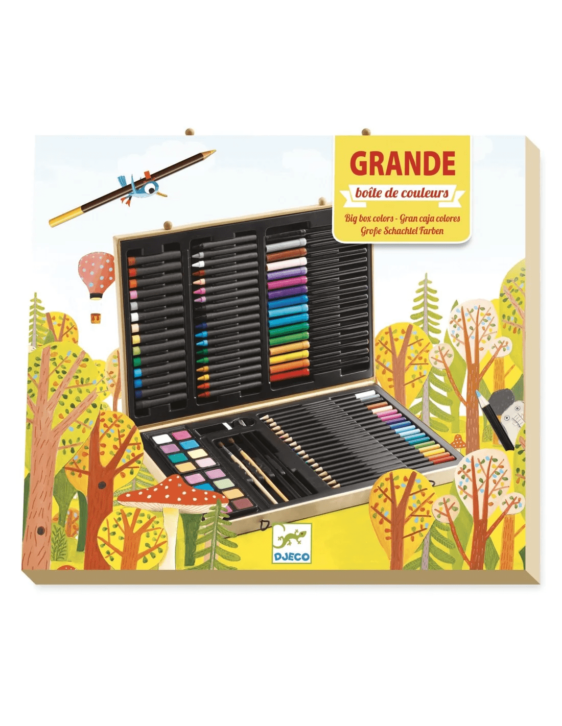 djeco big box tekendoos kleuren en verven 88pcs +6 jaar