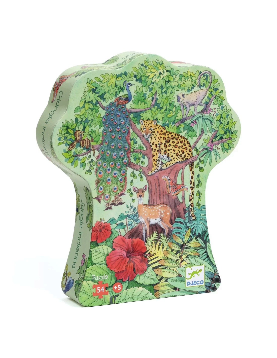 djeco silhouette puzzel indiase jungle 54pcs +5