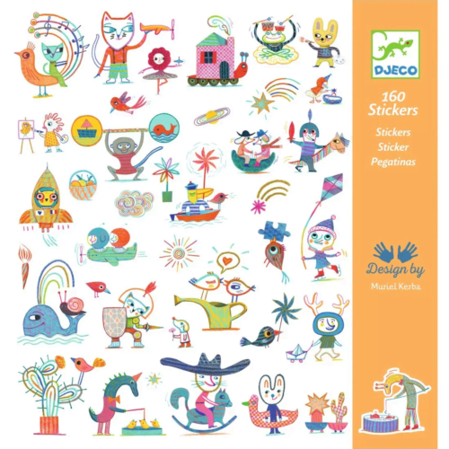 papieren stickers krant
