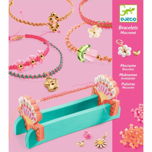 djeco diy macrame armbanden roze 8 13 jaar